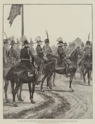 The Royal Visit to Warwickshire, the Prince of Wales reviewing the Warwickshire Yeomanry Corps